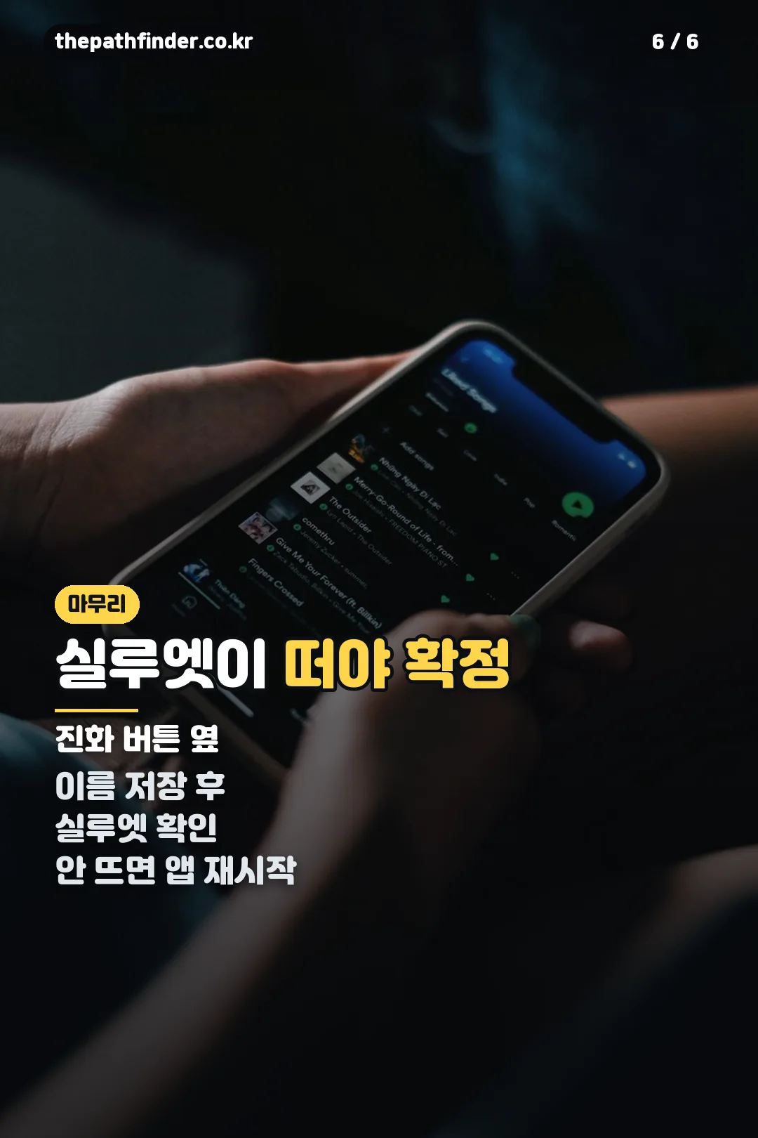 실루엣 확인