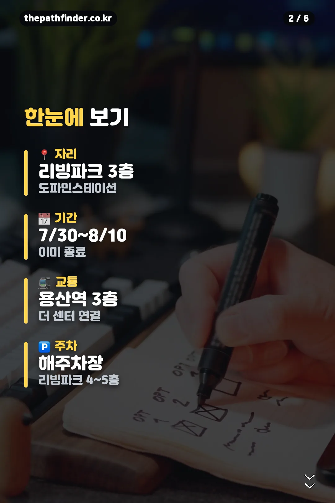 위치와 기간 요약