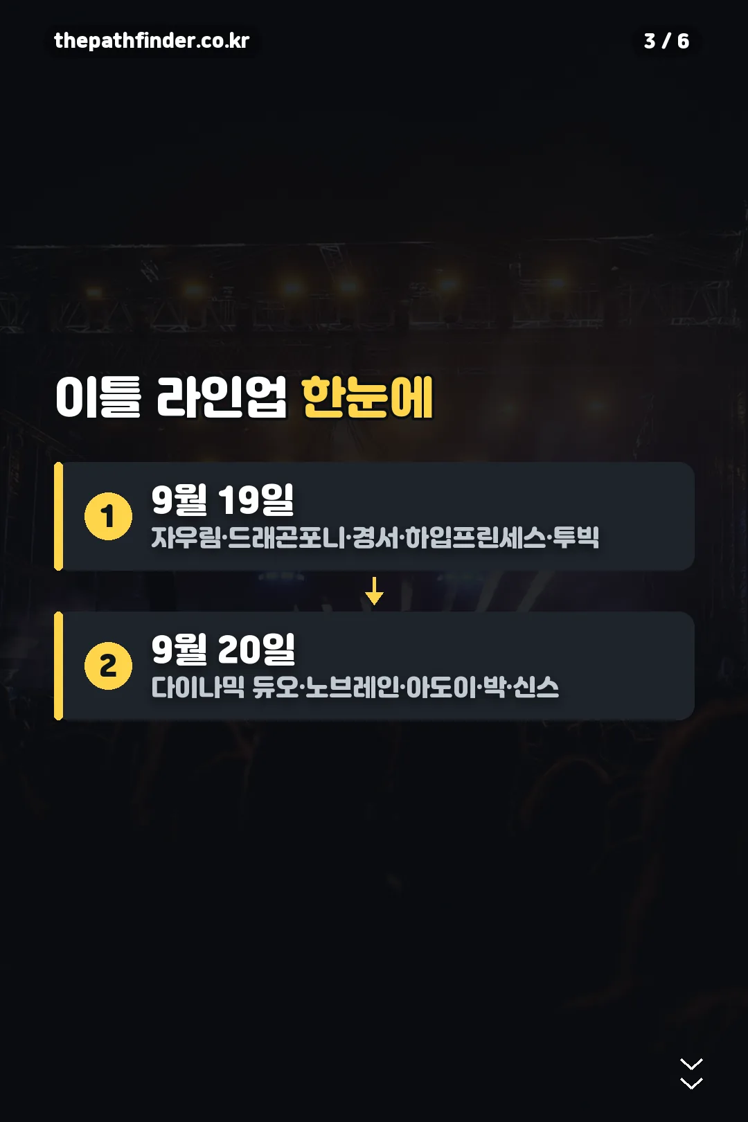 이틀 라인업