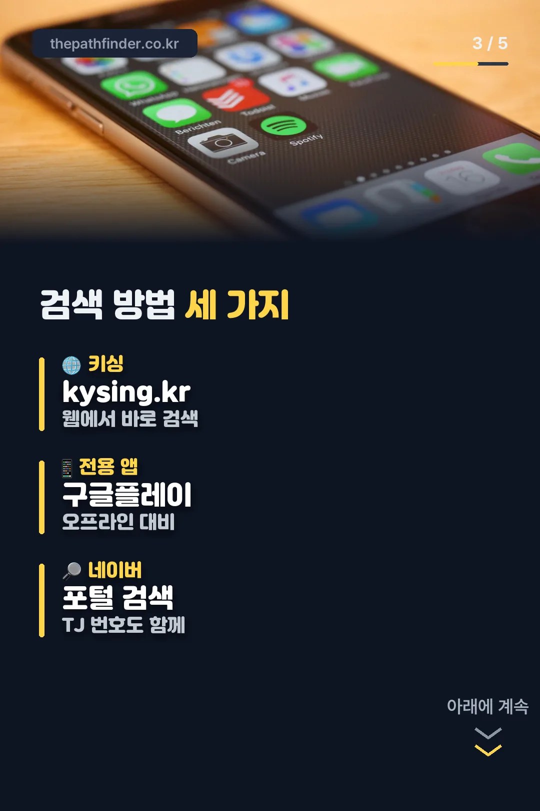 검색 방법 세 가지