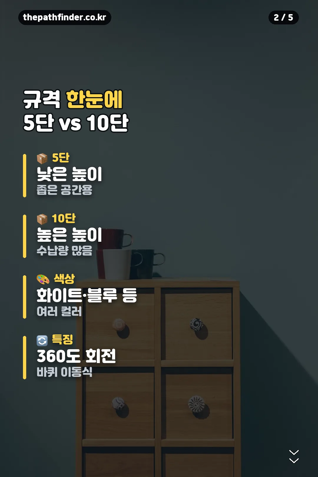 5단 10단 규격 비교