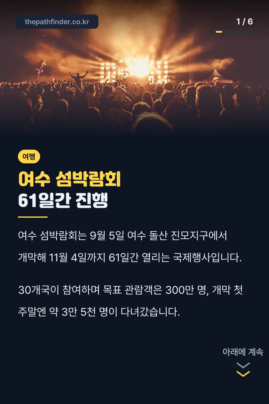 여수 섬박람회 61일간 진행