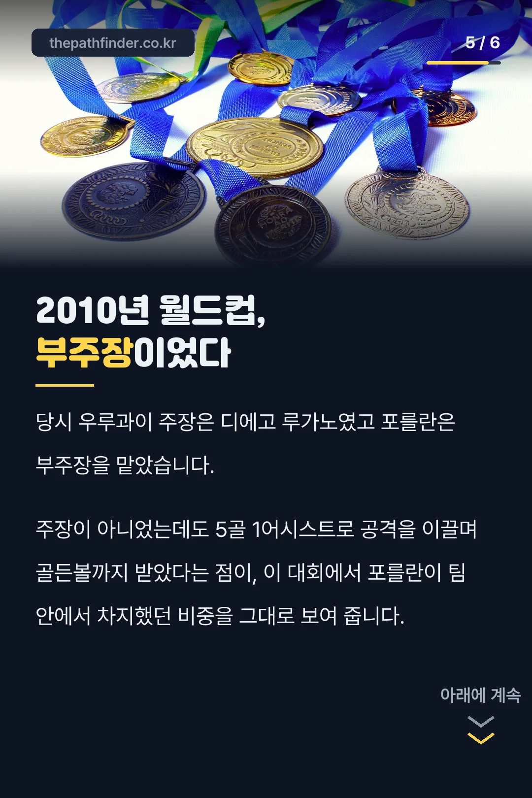 2010 월드컵 포를란은 부주장