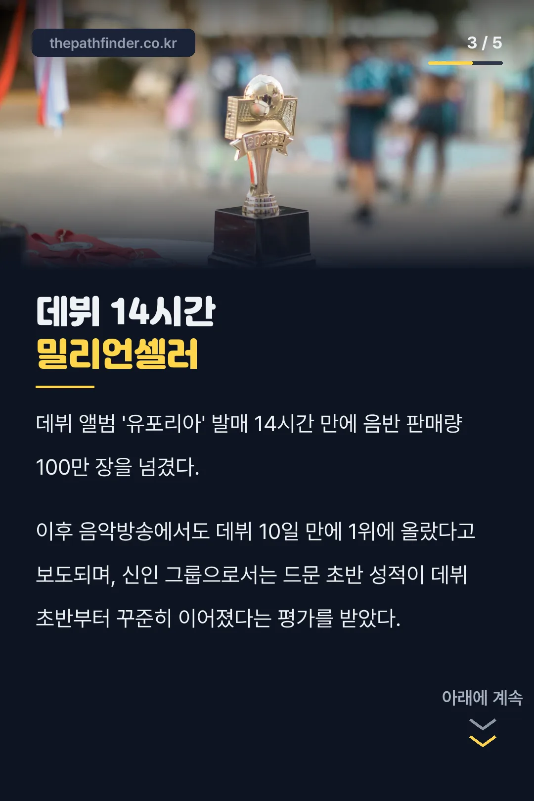 데뷔 14시간 밀리언셀러 기록