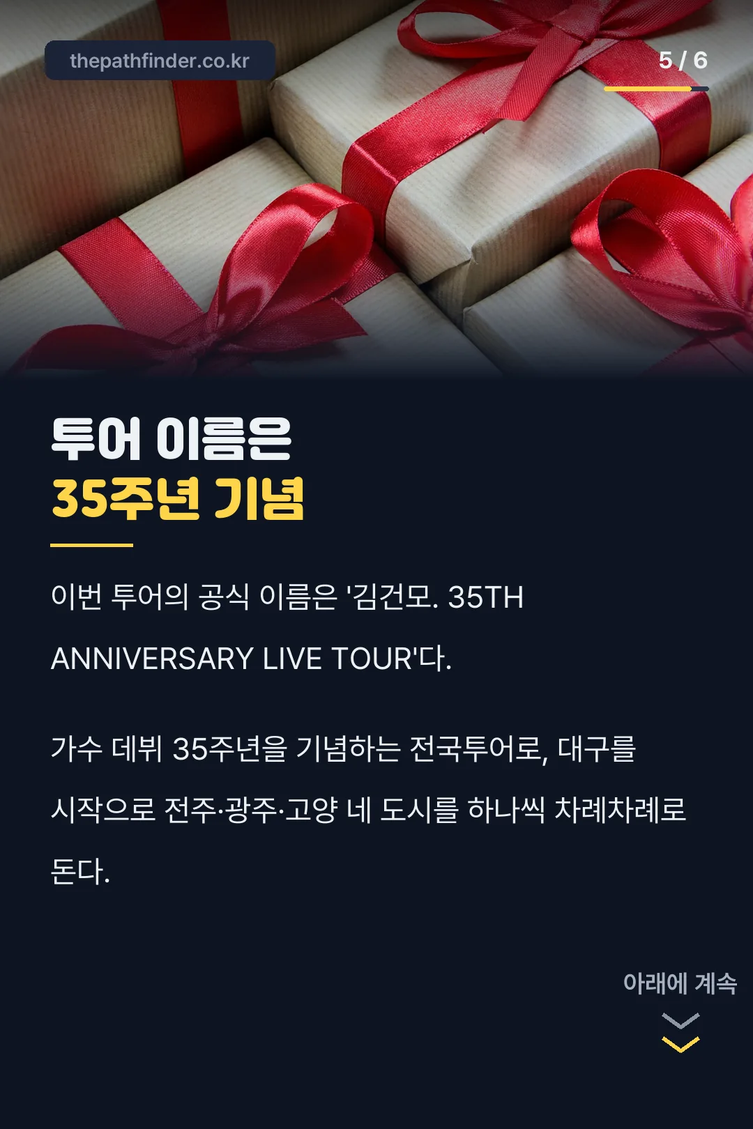 35주년 기념 투어 타이틀