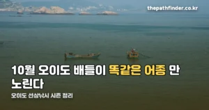 오이도 선상낚시 — 가을엔 주꾸미·갑오징어, 요금과 예약은 배마다 다릅니다