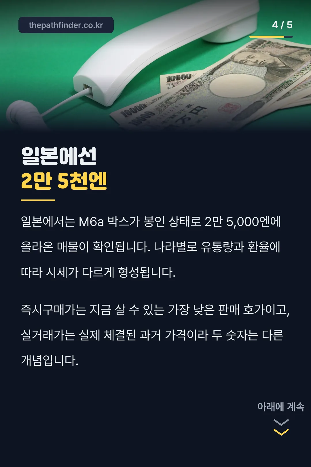 일본 시세와 즉시구매가 개념