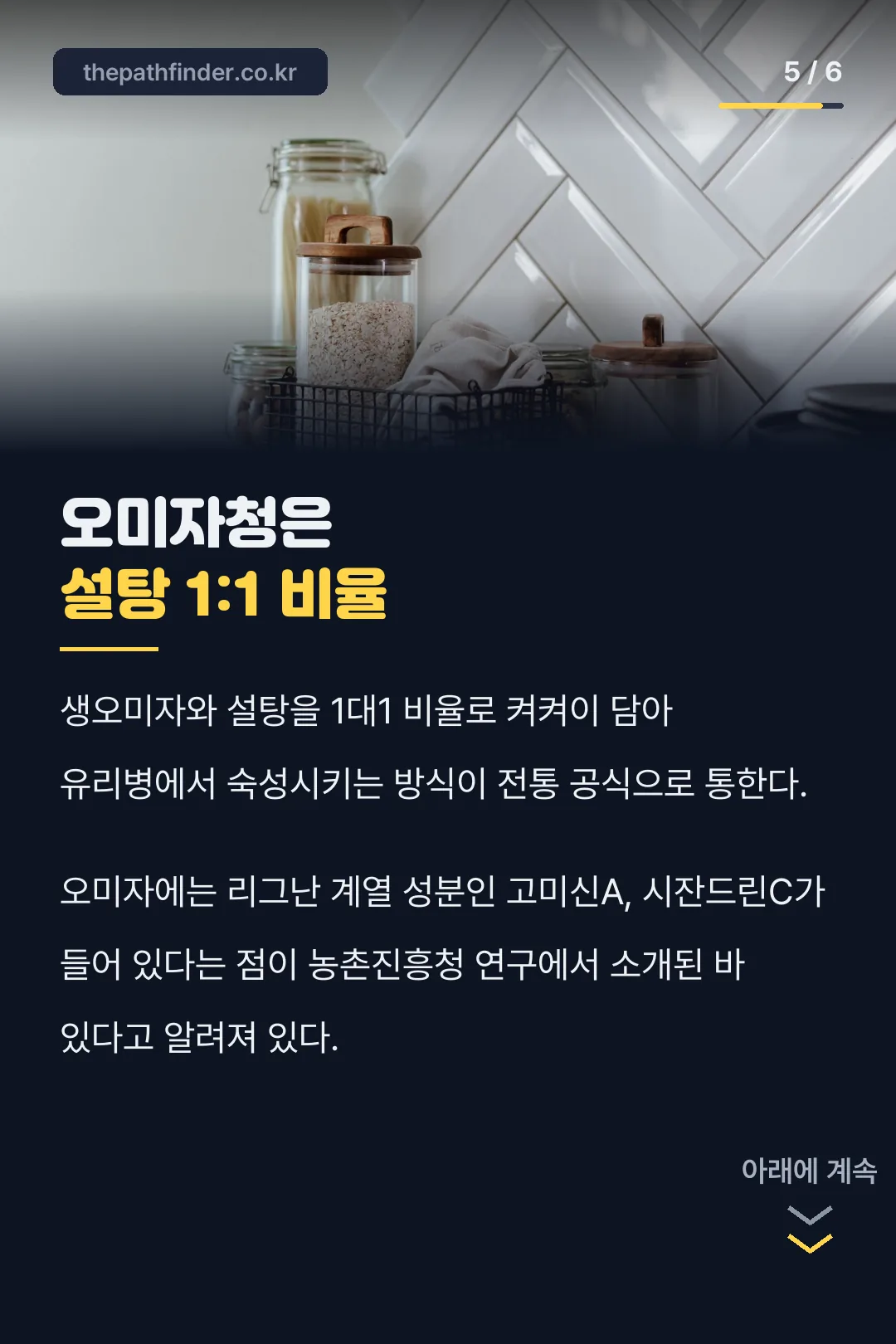 오미자청 담금 비율