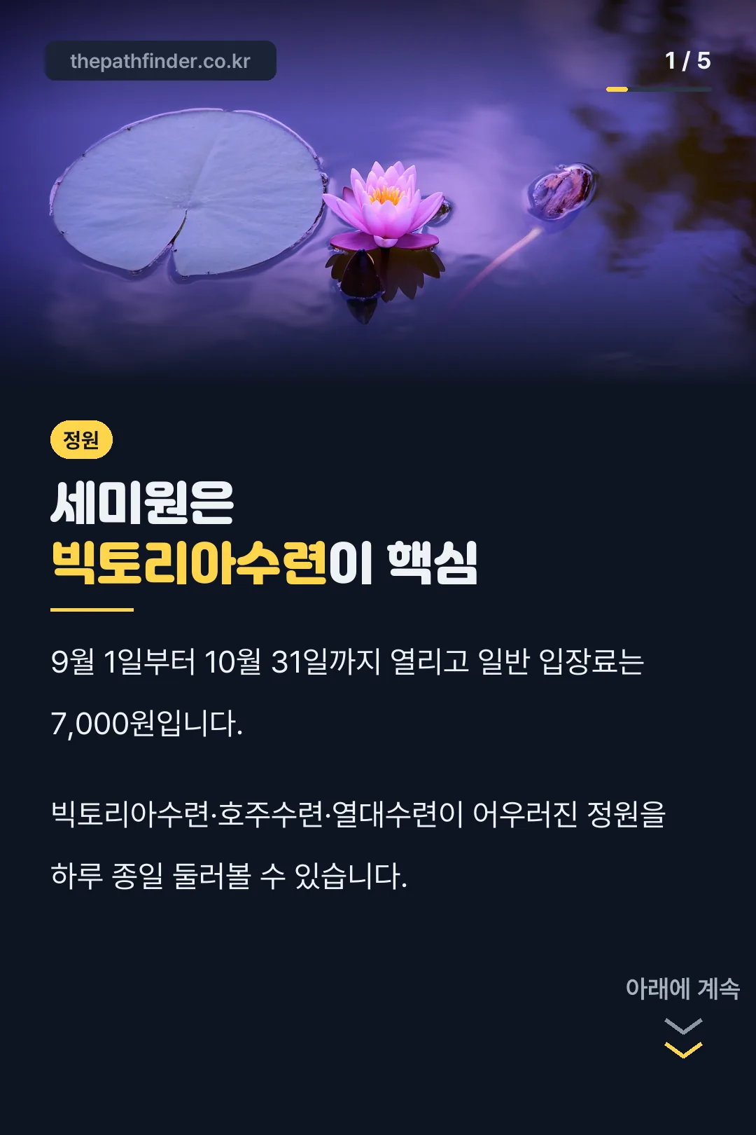 세미원 수련문화제 핵심 정리