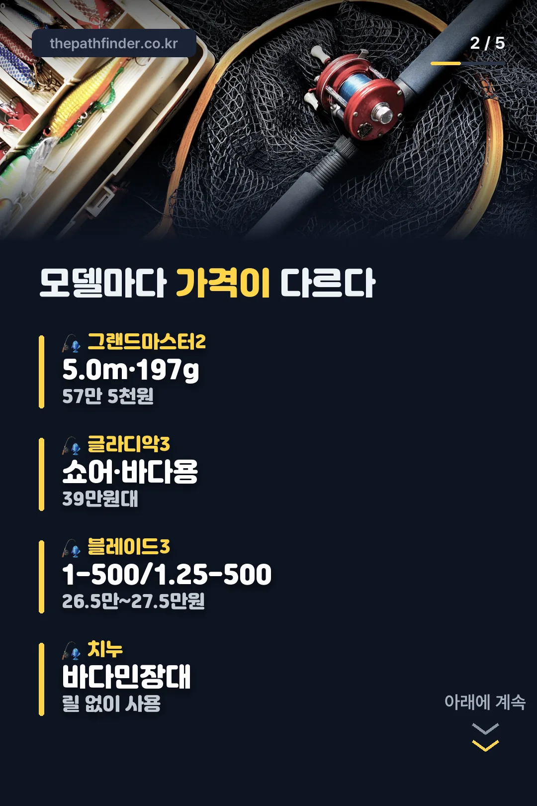 모델별 가격 비교